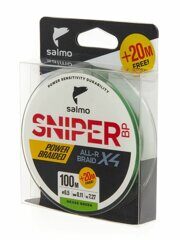 Шнур плетеный Salmo Sniper BP ALL R BRAID х4 Grass Green 120м 0.11мм